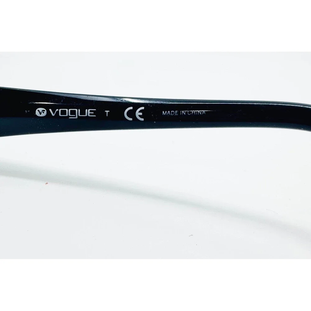 Vogue Eyeglasses Womens Black VO 3864-B 352 53-18-135 Half Rim Rectangular 53-18